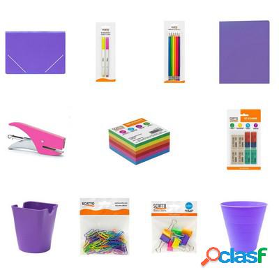 Kit Scrivania Scatto Medium colore viola