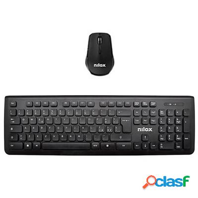 Kit Tastiera e Mouse Nilox CW30 wireless nero