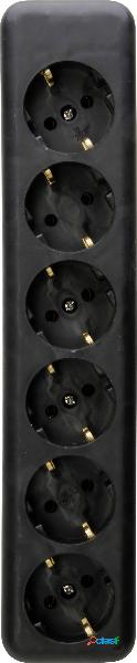 Kopp 129405003 Multipresa 6 scomparti Nero 1 pz.