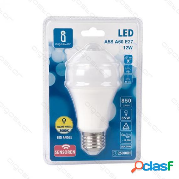 Lampadina Led A5 A60 12W Con Sensore Attacco E27 - 950 Lumen
