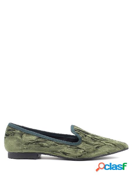 Le Slipperine Scarpe basse in velluto stropicciato a punta,