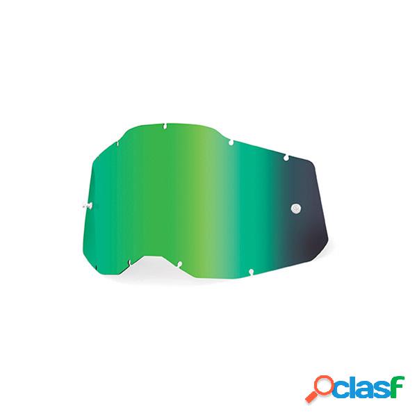 Lente di ricambio a specchio verde maschera 100% racecraft