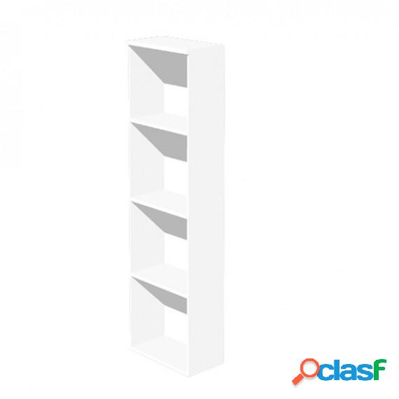 Libreria modulare alta - a giorno - 40x32x196 cm - bianco -