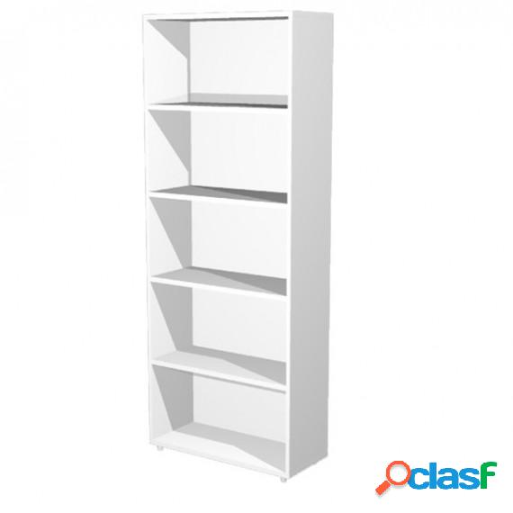 Libreria modulare alta - a giorno - 76x32x196 cm - bianco -