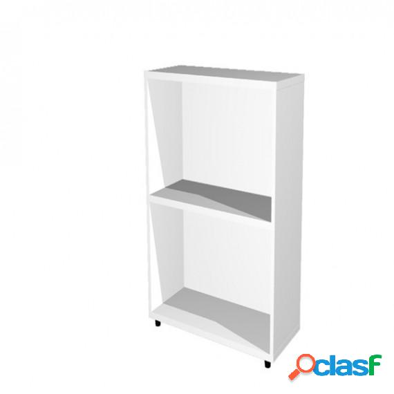 Libreria modulare bassa - a giorno - 40x32x81,5 cm - bianco