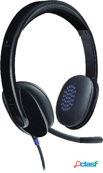 Logitech H540 Computer Cuffie On Ear via cavo Stereo Nero