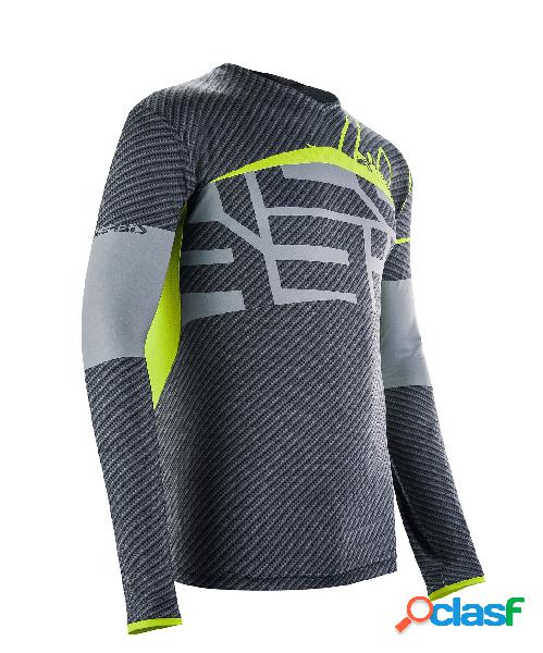 Maglia cross Acerbis Carbon Flex Nero Giallo Grigio