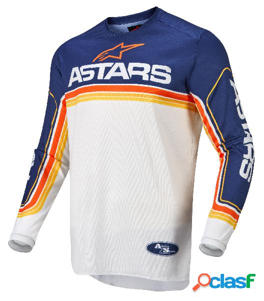 Maglia cross Alpinestars FLUID SPEED Blu Scuro Bianco Off