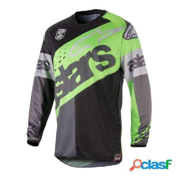 Maglia cross Alpinestars RACER FLAGSHIP Verde Fluo Antracite