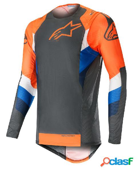 Maglia cross Alpinestars SUPERTECH Antracite Arancio Fluo