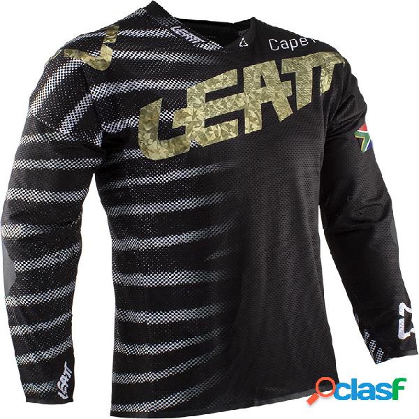 Maglia cross Leatt GPX 5.5 UltraWeld Zebra Nero Bianco