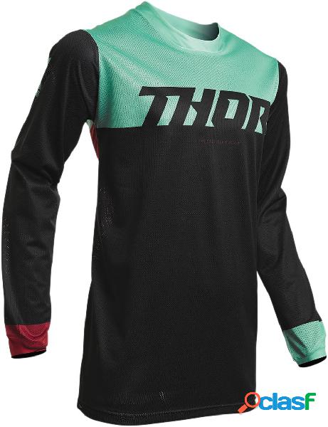 Maglia cross Thor Pulse Air FACTOR S20 Nero Verde Menta