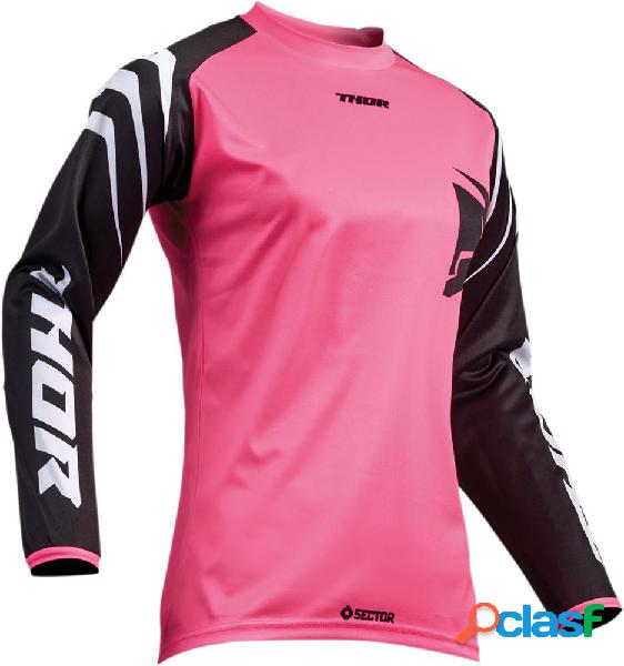 Maglia cross donna Thor SECTOR ZONES Nero Rosa