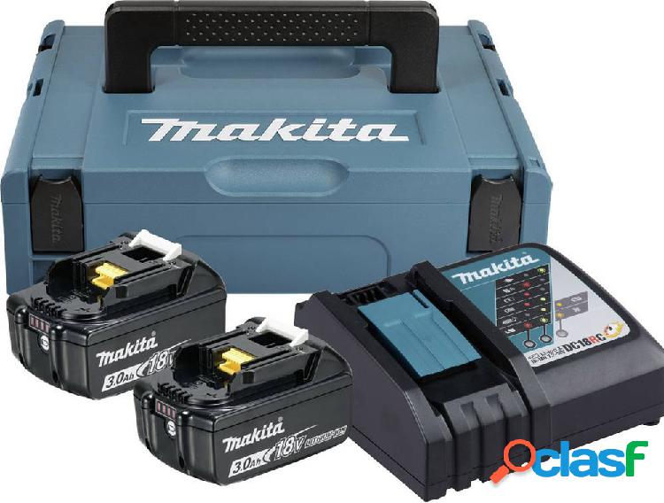 Makita Batterie 18V 3,0Ah (x2) e caricabatterie 197952-5