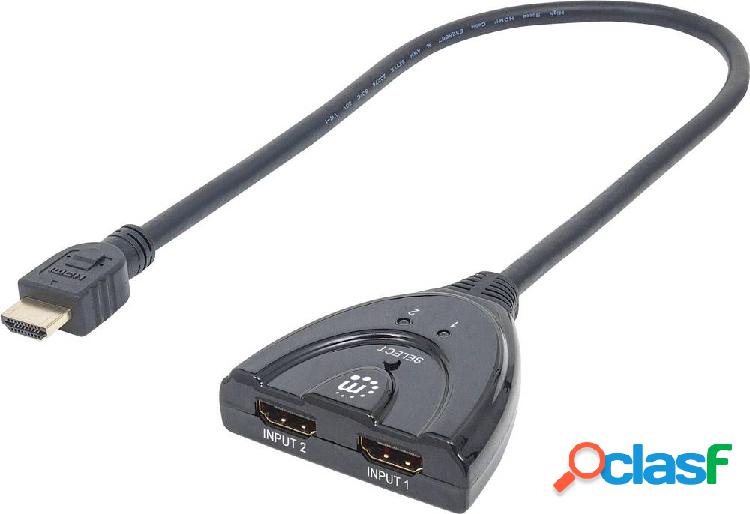 Manhattan 207416 2 Porte Switch HDMI Display a LED,