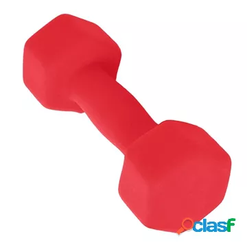 Manubrio in neoprene fitness antiscivolo - 4 kg - rosso