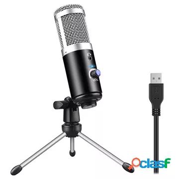 Microfono a condensatore USB professionale con supporto per