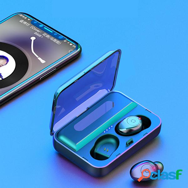 Mini Dual Bluetooth 5.0 TWS Stereo wireless Auricolare Luce
