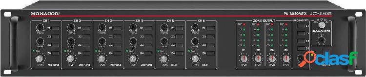 Monacor PA-6040MPX Preamplificatore PA 4 zone