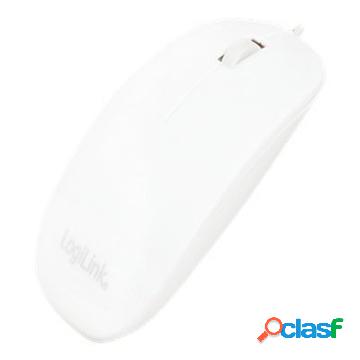 Mouse ottico LogiLink Slim - Bianco