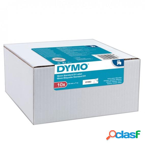 Nastri Dymo D1 - 12 mm x 7 mt - nero/bianco - Dymo - value