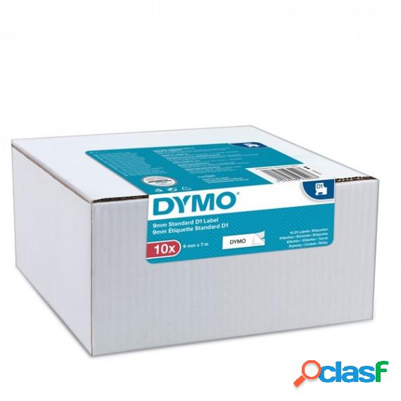 Nastri Dymo D1 - 9 mm x 7 mt - nero/bianco - Dymo - value