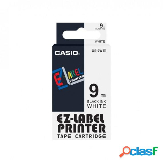 Nastro - 9 mm x 8 mt - nero/ bianco - Casio