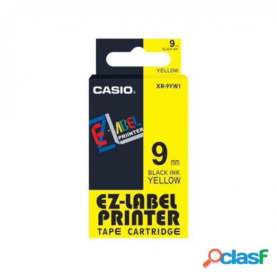 Nastro - 9 mm x 8 mt - nero/giallo - Casio