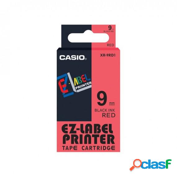 Nastro - 9 mm x 8 mt - nero/rosso - Casio