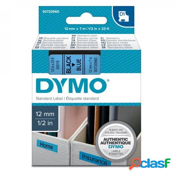 Nastro D1 450160 - 12 mm x 7 mt - nero/blu - Dymo