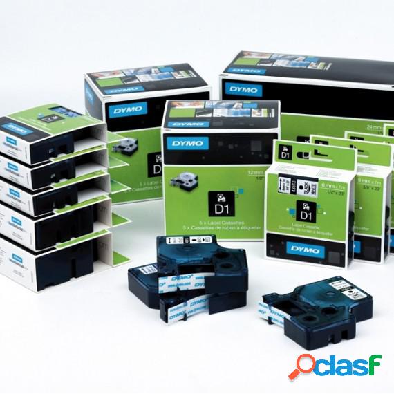 Nastro D1 458060 - 19 mm x 7 mt - nero/blu - Dymo