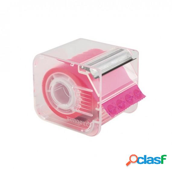Nastro adesivo Memograph con dispenser - 50 mm x 10 m - rosa
