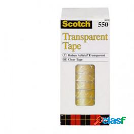 Nastro adesivo Scotch 550 - 19 mm x 33 mt - trasparente -