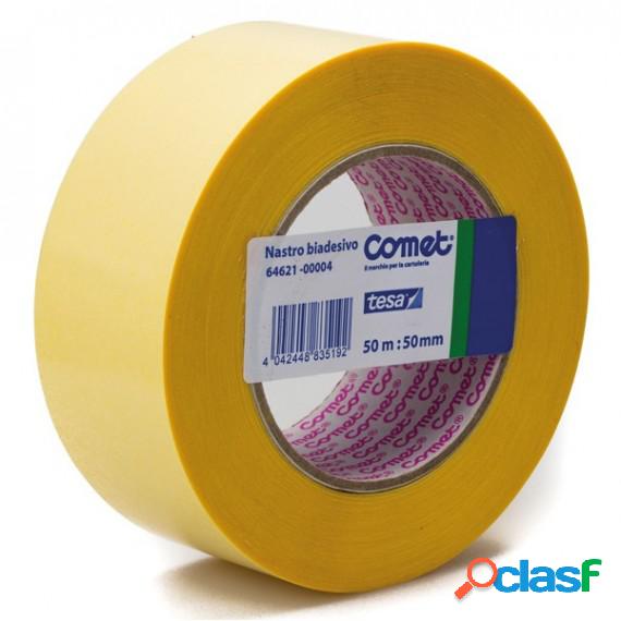 Nastro biadesivo - 50 mt x 50 mm - trasparente - Comet