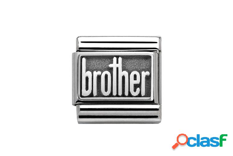 Nomination Brother Composable acciaio e argento acciaio