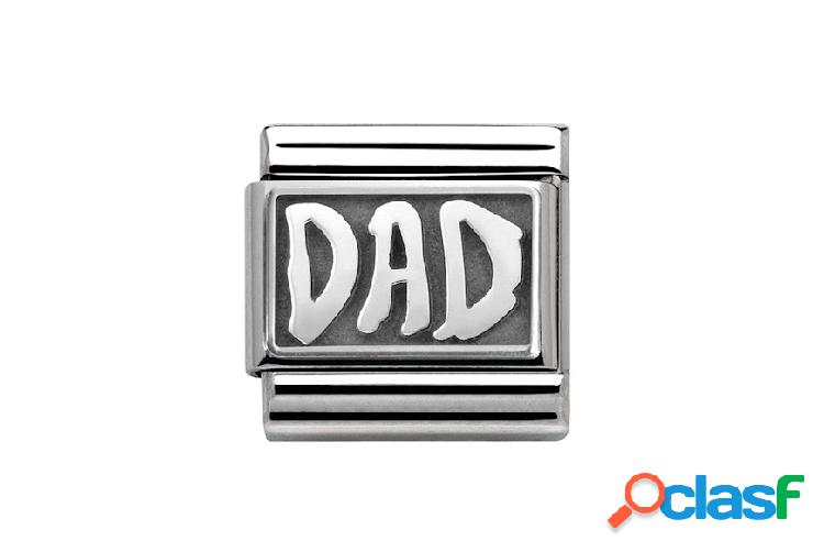 Nomination Dad Composable acciaio e argento acciaio