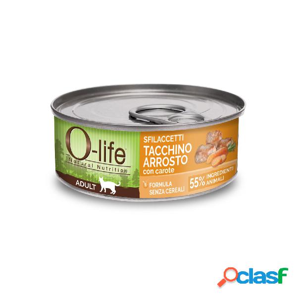 O-life Cat Adult Sfilaccetti di Tacchino arrosto con carote