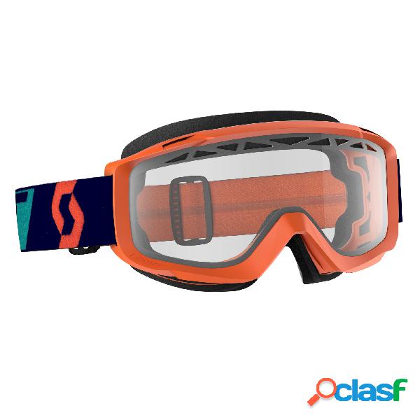 Occhiali cross Scott Split-OTG Enduro Arancio Blu Lente