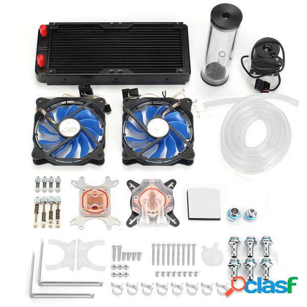 PC Water Cooling Kit 240mm Radiator Pump Reservoir CPU Block