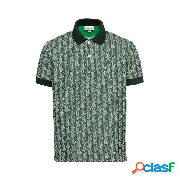 POLO CON FANTASIA VERDE Lacoste - Inizio - Taglia: 4XL