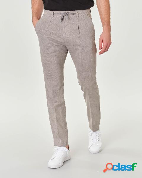 Pantalaccio grigio in tela di lana stretch