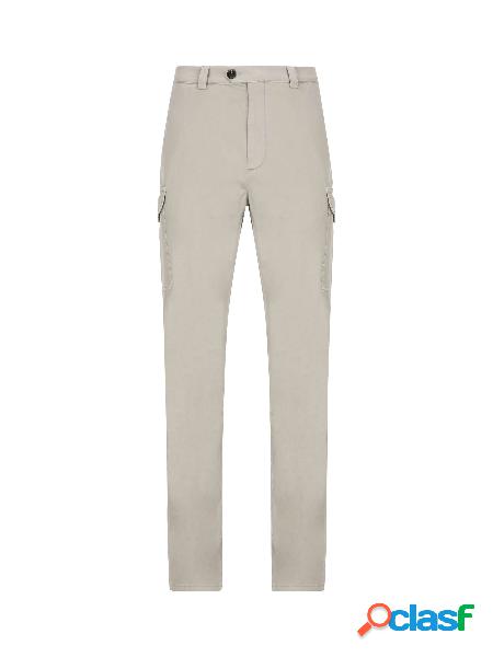 Pantalone Leisure Fit In Gabardina Di Cotone American Pima