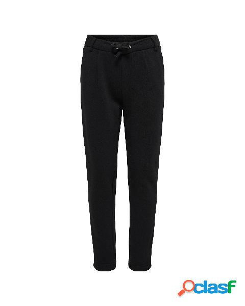 Pantalone nero in felpa di cotone 10-14 anni