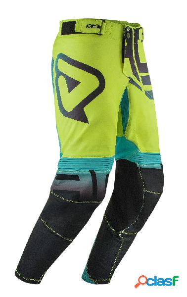 Pantaloni cross Acerbis X-Flex Omega Nero Giallo Verde acqua