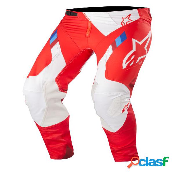 Pantaloni cross Alpinestars SUPERTECH Rosso Bianco