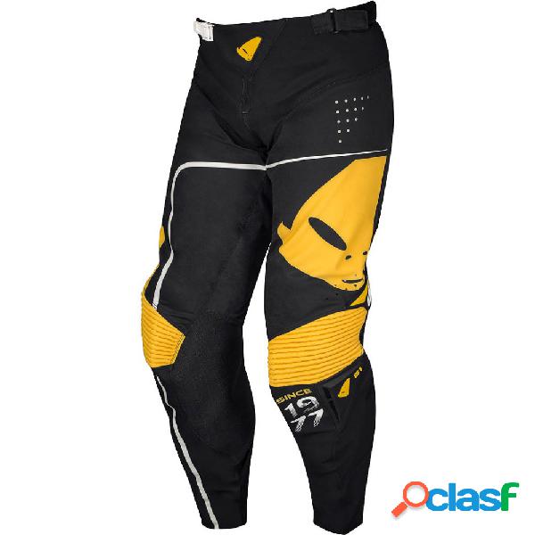 Pantaloni cross UFO Slim Sharp Nero Giallo