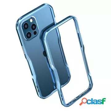 Paraurti in metallo Luphie per iPhone 12/12 Pro - blu