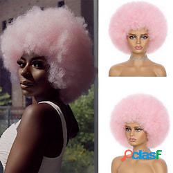 Parrucca afro rosa per donna - morbide parrucche di capelli