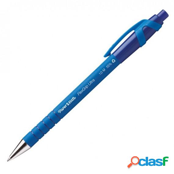 Penna a sfera a scatto Flexgrip Ultra - punta 1,0mm - blu -