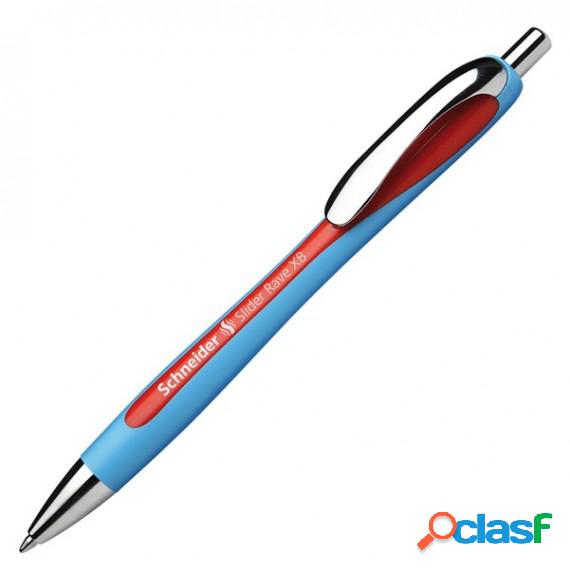 Penna a sfera a scatto Slider Rave - punta XB - rosso -